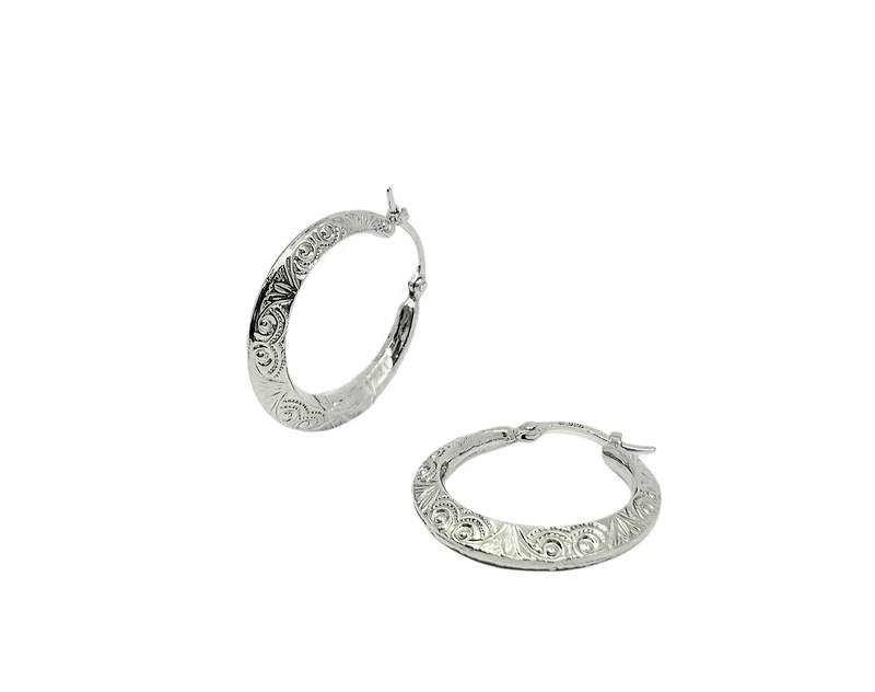 Sterling Silver Hoop Earrings 23mm