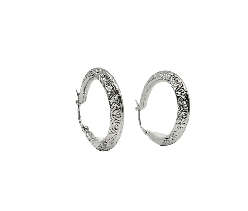 Sterling Silver Hoop Earrings 23mm