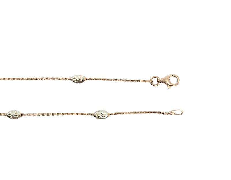 925 Rose Gold Plated Silver Bracelet - 7 Inches