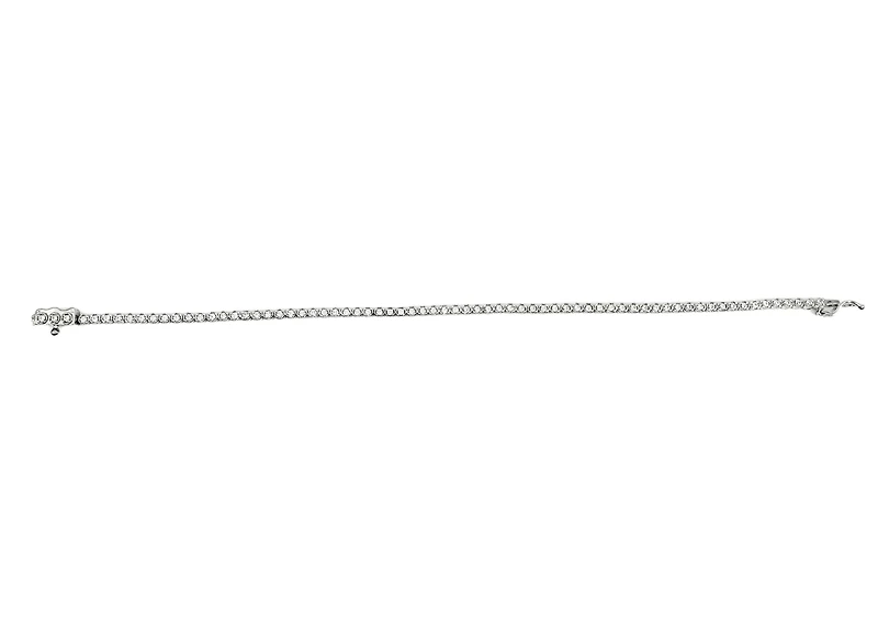 925 Sterling Silver Cubic Zirconia Bracelet - 7 Inches