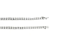 Sterling Silver Cubic Zirconia Tennis Necklace 16"