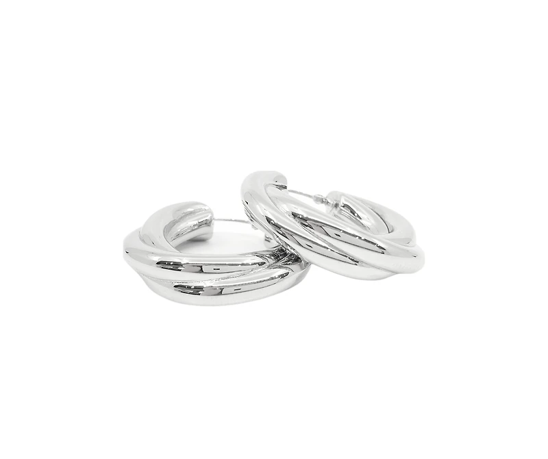 Sterling Silver Hoop Earrings 28mm