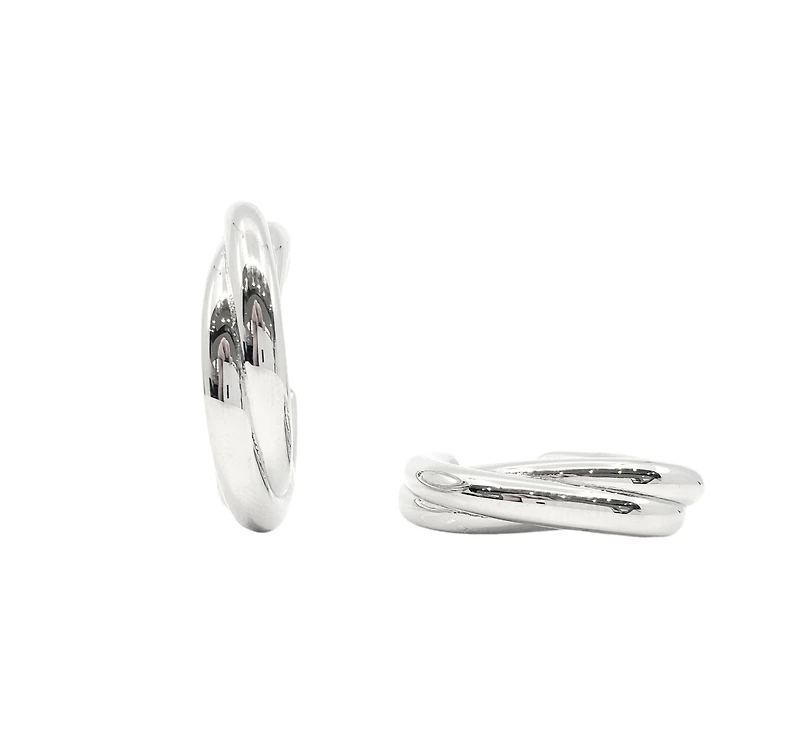 Sterling Silver Hoop Earrings 28mm