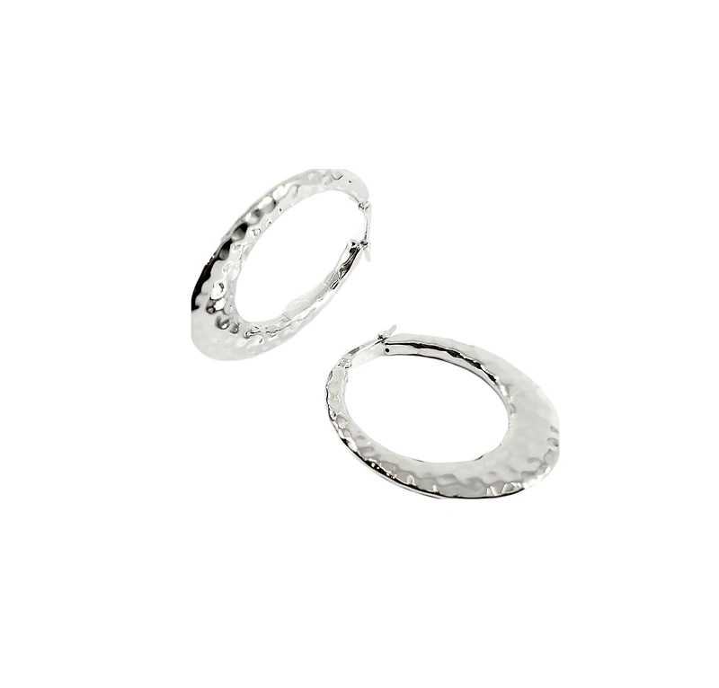 Sterling Silver Hoop Earrings 34mm