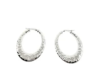 Sterling Silver Hoop Earrings 34mm