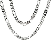 925 Sterling Silver 4.8mm Rhodium Plated Miami Cuban Figaro