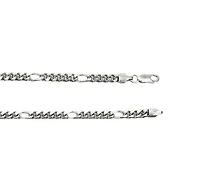 925 Sterling Silver 4.8mm Rhodium Plated Miami Cuban Figaro