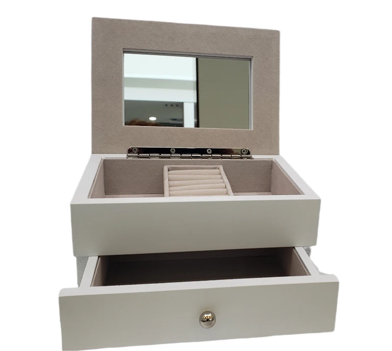 Jewelery Box with Drawer and Mirror