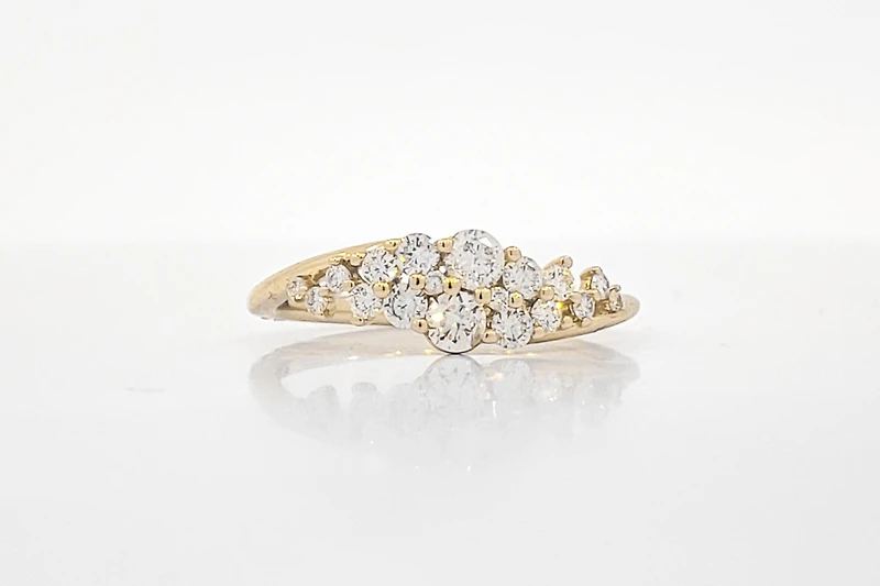 10K Yellow Gold Diamond 0.50cttw Ring, Size 6.5