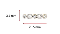 10K 2 Tone Gold 0.30cttw Aquamarine and 0.10cttw Diamond Ring, size 7