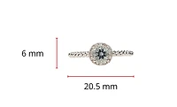 10K White Gold 0.30cttw Aquamarine and 0.08cttw Diamond Ring, size 7