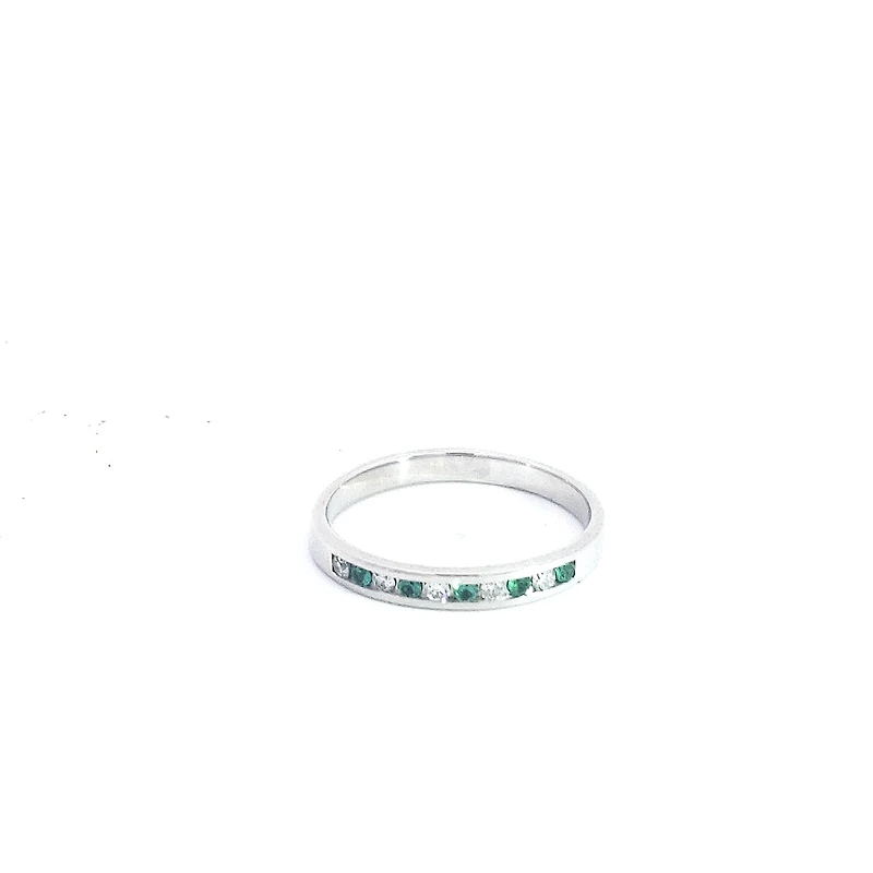 14K Yellow Gold Sapphire and Diamond Ring - Size 6