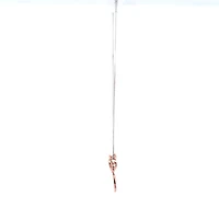 10K Rose Gold 0.04cttw Diamond Heart / Infinity Pendant, 18"