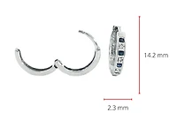 10K White Gold Sapphire and Diamond Earrings