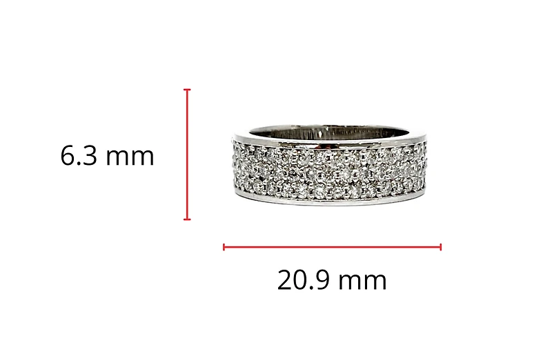 14K White Gold 1.20cttw Diamond Ring, size 6.25
