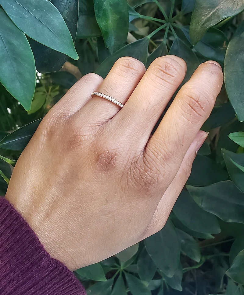 14K Rose Gold 0.40cttw Diamond Eternity Ring, size 6