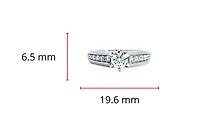 14K White Gold 0.71cttw Round Brilliant Cut Diamond Engagement Ring