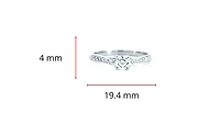 14K White Gold 0.42cttw Round Brilliant Cut Diamond Engagement Ring
