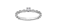 10K White Gold 0.08cttw Diamond Engagment / Promise Ring, size 6.5