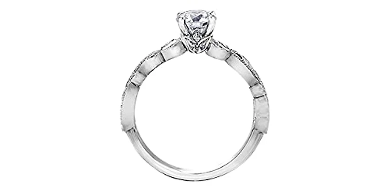 18K White Gold 0.50cttw Canadian Diamond Engagement Ring - 4.5