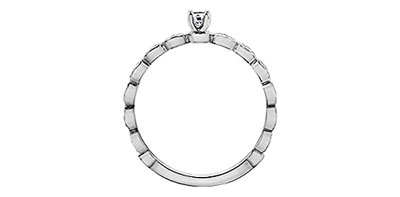 10K White Gold 0.08cttw Diamond Engagment / Promise Ring, size 6.5