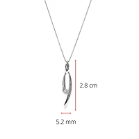 10K White Gold 0.12cttw Canadian Diamond Necklace, 18"