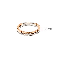 10K Rose & White Gold 0.30cttw Diamond Band, size 6.5