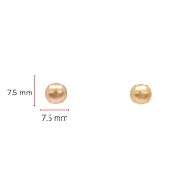 925 Sterling Silver 7-8mm Fresh Water Pearl Earrings with Butterfly Backs