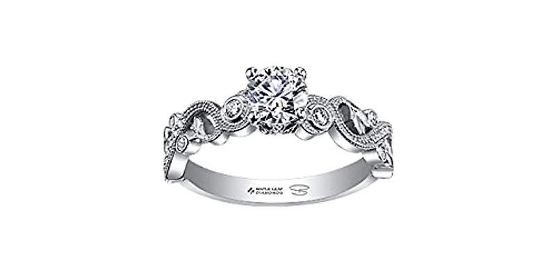 18K White Gold 0.50cttw Canadian Diamond Engagement Ring - 4.5