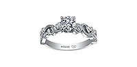 18K White Gold 0.50cttw Canadian Diamond Engagement Ring - 4.5