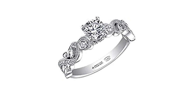 18K White Gold 0.50cttw Canadian Diamond Engagement Ring - 4.5