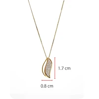 10K Yellow Gold 0.06cttw Diamond Pave Pendant, 18"