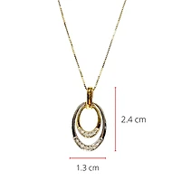 10K White & Yellow Gold 0.10cttw Canadian Diamond Pendant, 18"