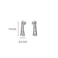 10K White Gold 0.32cttw Diamond Dangle/Drop Earrings