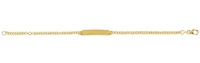 10K Gold Bracelet with Engravable Plate