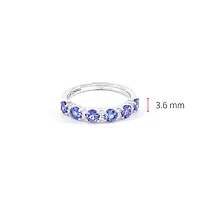 10K White Gold 1.20cttw Tanzanite & 0.15cttw Diamond Ring, size 6.5 - 4.5