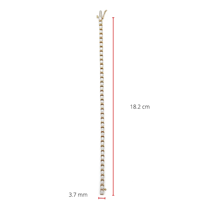 10K Yellow Gold 1.50cttw Diamond Tennis Bracelet, 7" - Yellow Gold