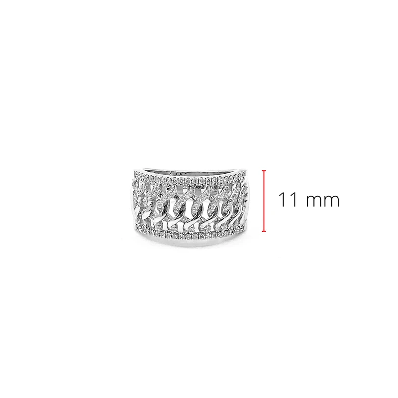 14K White Gold 0.50cttw Diamond Ring, size 6.5