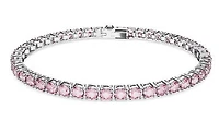 Swarovski Matrix: Tennis Bracelet Purple/Pink Rhodium Plated (SS) - 5661303