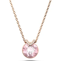 Swarovski Bella V pendant, Round cut, Pink, Rose gold-tone plated 5662088