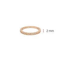 10K Rose Gold 0.10cttw Diamond Ring, size 6.5