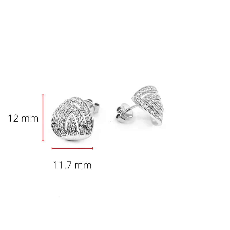 14K White Gold 0.37cttw Diamond Earrings