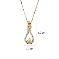 10K Yellow Gold 0.20cttw Canadian Diamond Pendant, 18"