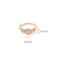 10K Rose Gold 0.25cttw Canadian Diamond Ring, size 6.5