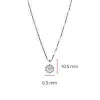 14K White Gold 0.25cttw Canadian Diamond Halo Necklace, 18"