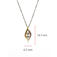 10K White and  Yellow Gold 0.02cttw Diamond Pulse Pendant, 18"