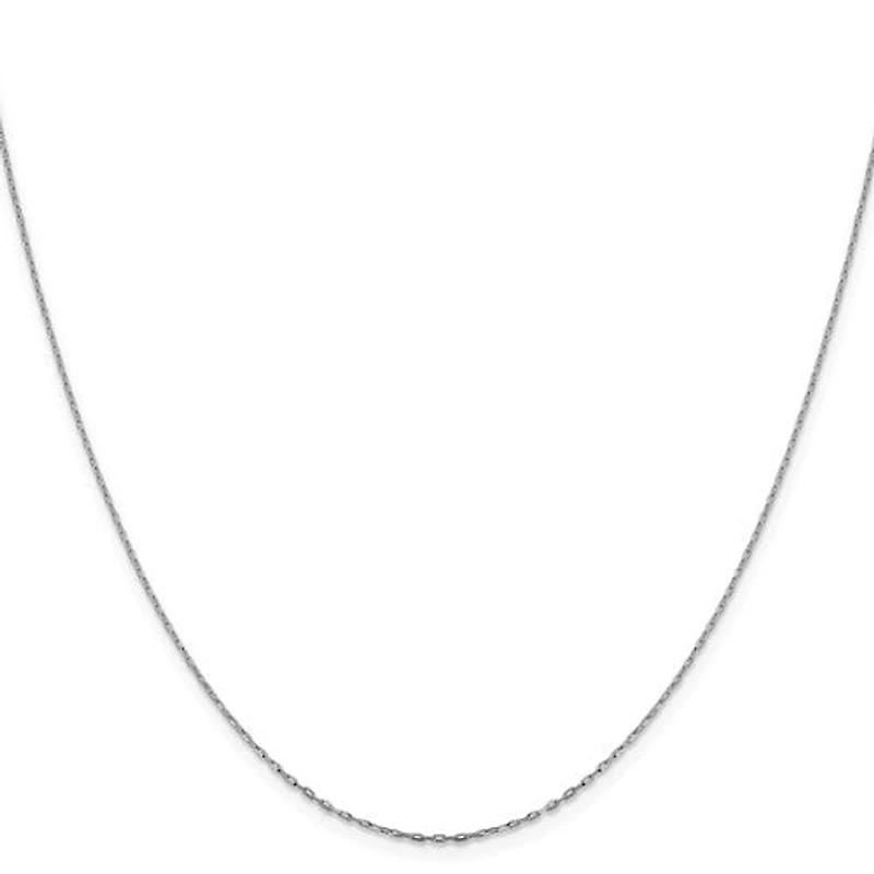 14K Gold 1mm D/C Open Long Link Cable Chain - /