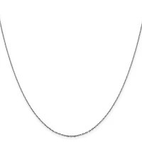 14K Gold 1mm D/C Open Long Link Cable Chain - /