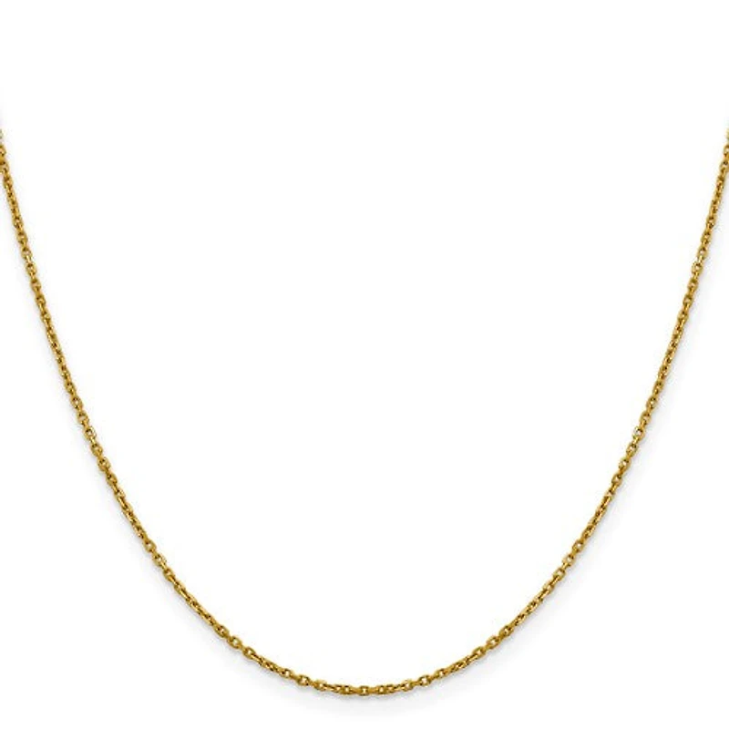 14K Gold 1.05mm Diamond Cut Rolo Chain - /