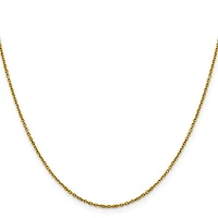14K Gold 1.05mm Diamond Cut Rolo Chain - /